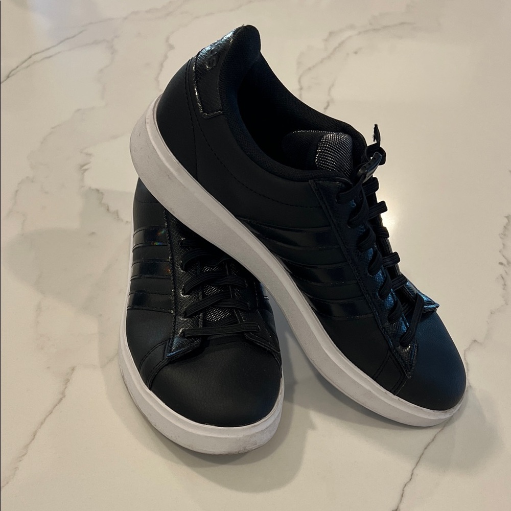Adidas Women's Black and White Sneakers